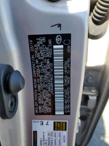 JTDKARFP4K3116172 - 2019 TOYOTA PRIUS PRIM 米色 照片 12