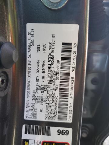 3TMAZ5CN9KM094345 - 2019 TOYOTA TACOMA DOUBLE CAB GRAY photo 13