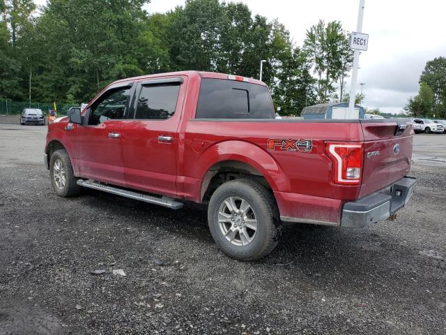 1FTEW1EF3GFA06650 - 2016 FORD F150 SUPERCREW RED photo 2
