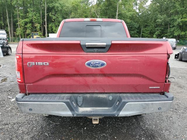 1FTEW1EF3GFA06650 - 2016 FORD F150 SUPERCREW RED photo 6