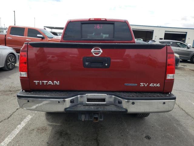 1N6BA0EC0DN301981 - 2013 NISSAN TITAN S RED photo 6