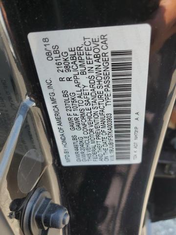 19UUB1F57KA003903 - 2019 ACURA TLX TECHNOLOGY BLACK photo 12