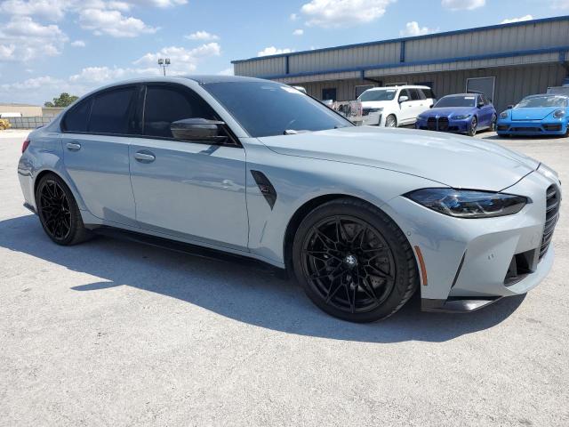 WBS33AY03MFL17488 - 2021 BMW M3 COMPETITION GRAY photo 4