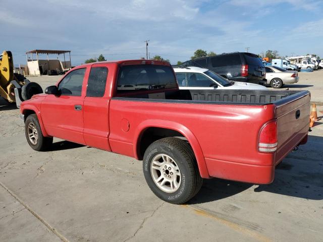 1D7GL42N74S508911 - 2004 DODGE DAKOTA SLT RED photo 2