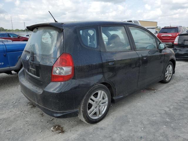 JHMGD37637S038561 - 2007 HONDA FIT S BLACK photo 3