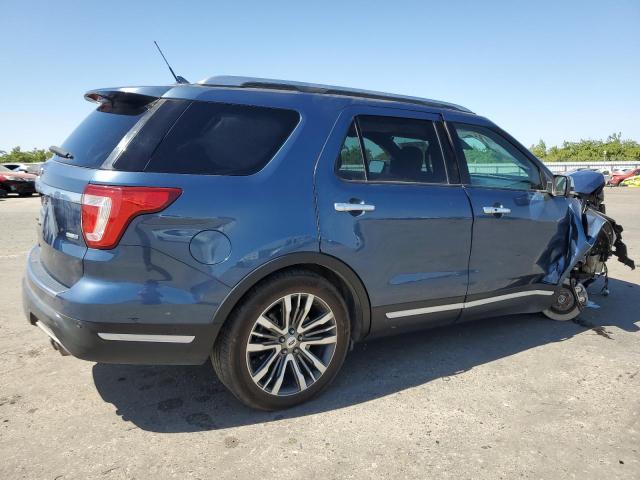 1FM5K8HT2JGC28891 - 2018 FORD EXPLORER PLATINUM BLUE photo 3