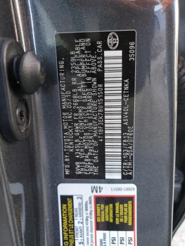 4T1BF3EK7BU151508 - 2011 TOYOTA CAMRY BASE BLACK photo 12