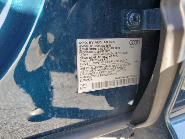 WA1VXAF75LD012678 - 2020 AUDI Q7 PRESTIGE TEAL photo 14