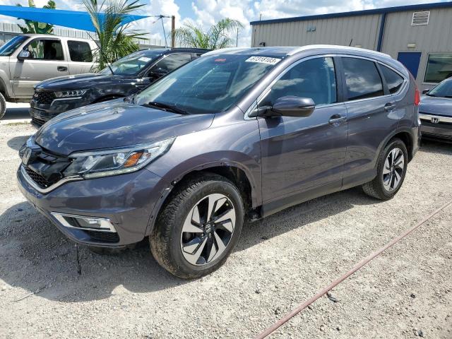 5J6RM3H98GL002596 - 2016 HONDA CR-V TOURING GRAY photo 1