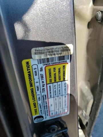 1FM5K7D88DGB89899 - 2013 FORD EXPLORER XLT CHARCOAL photo 13