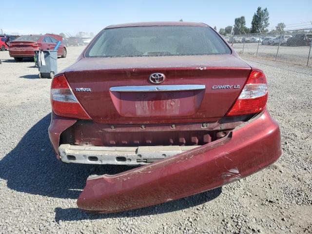 JTDBE32K820002172 - 2002 TOYOTA CAMRY LE BURGUNDY photo 6