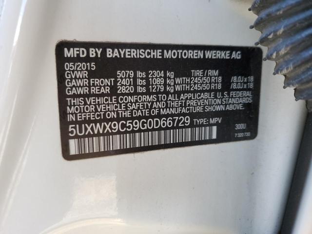 5UXWX9C59G0D66729 - 2016 BMW X3 XDRIVE28I WHITE photo 13