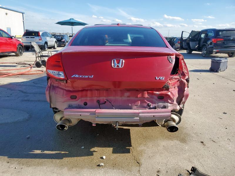 1HGCS2B84BA004119 - 2011 HONDA ACCORD EXL Красный фото 6