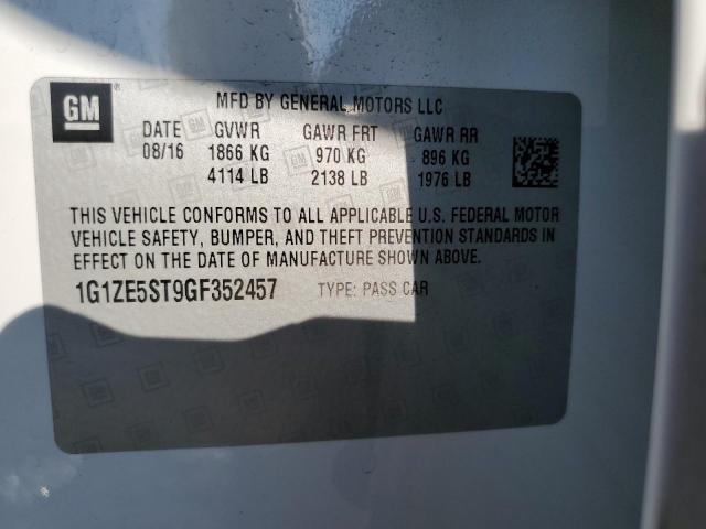 1G1ZE5ST9GF352457 - 2016 CHEVROLET MALIBU LT WHITE photo 12