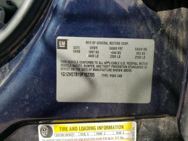 1G1ZH57B19F157785 - 2009 CHEVROLET MALIBU 1LT 蓝色 照片 12