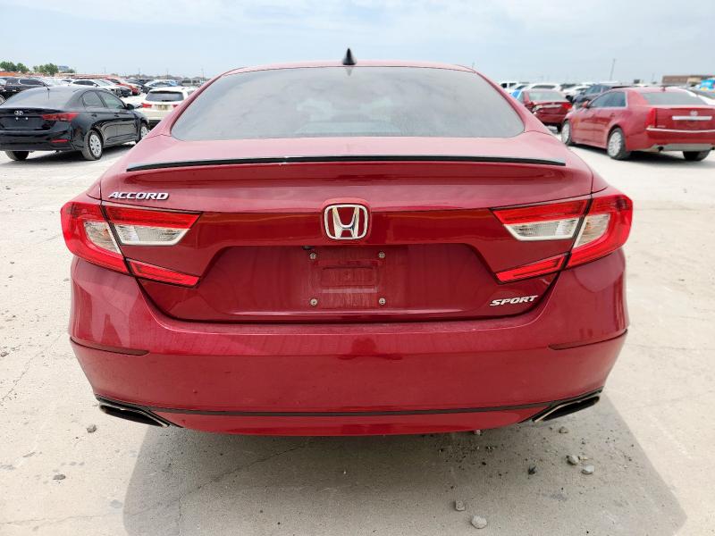 1HGCV1F33MA082068 - 2021 HONDA ACCORD SPORT 红色 照片 6