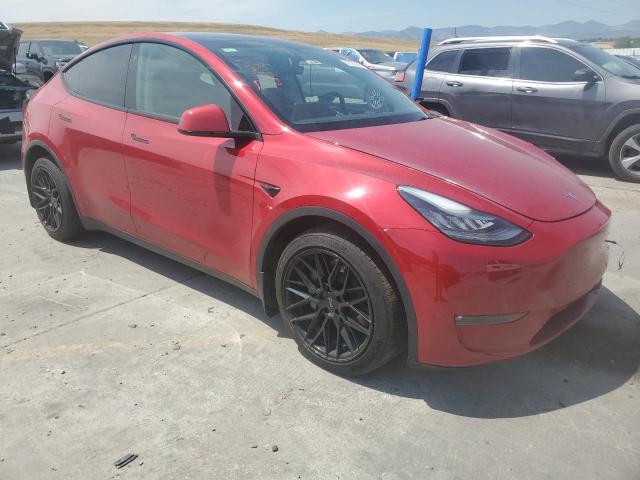 5YJYGAEE3MF146313 - 2021 TESLA MODEL Y RED photo 4