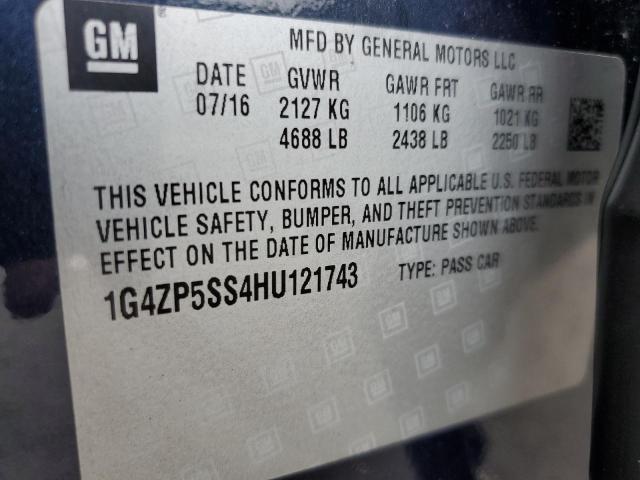 1G4ZP5SS4HU121743 - 2017 BUICK LACROSSE ESSENCE BLUE photo 12