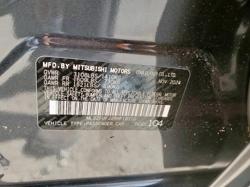 ML32FUFJ2RHF18310 - 2024 MITSUBISHI MIRAGE G4 ES 灰色 照片 12