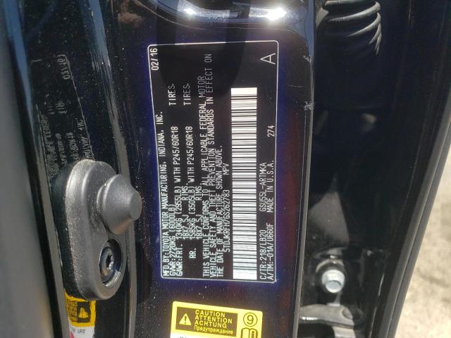 5TDJKRFH7GS262783 - 2016 TOYOTA HIGHLANDER XLE BLACK photo 14