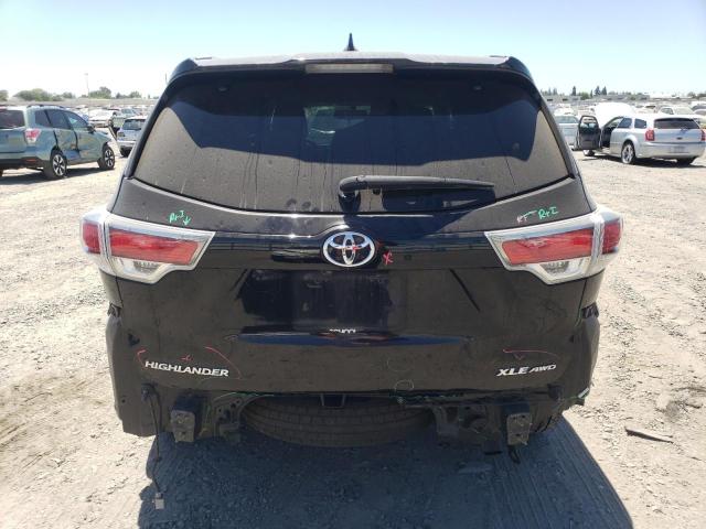 5TDJKRFH7GS262783 - 2016 TOYOTA HIGHLANDER XLE BLACK photo 6