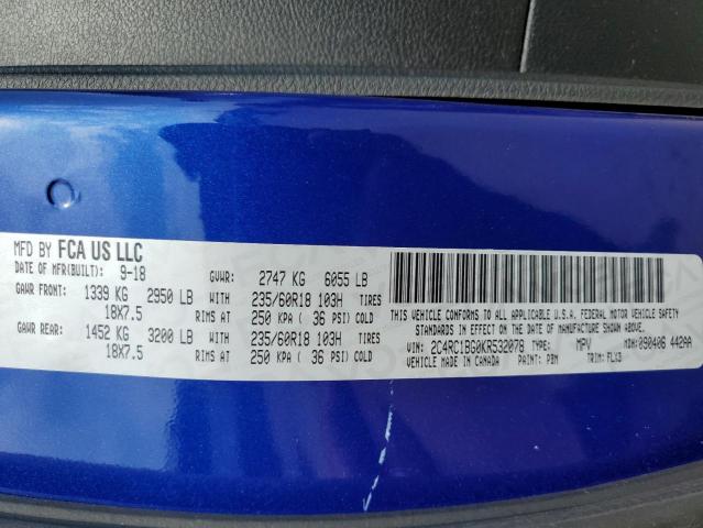 2C4RC1BG0KR532078 - 2019 CHRYSLER PACIFICA TOURING L Синій фото 14