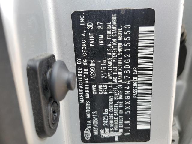 5XXGN4A78DG215553 - 2013 KIA OPTIMA EX SILVER photo 12