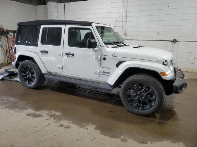 1C4JJXP68MW754321 - 2021 JEEP WRANGLER U SAHARA 4XE WHITE photo 4