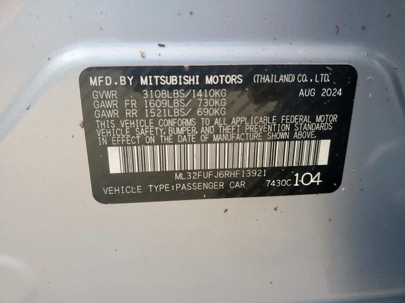 ML32FUFJ6RHF13921 - 2024 MITSUBISHI MIRAGE G4 ES 银色 照片 12