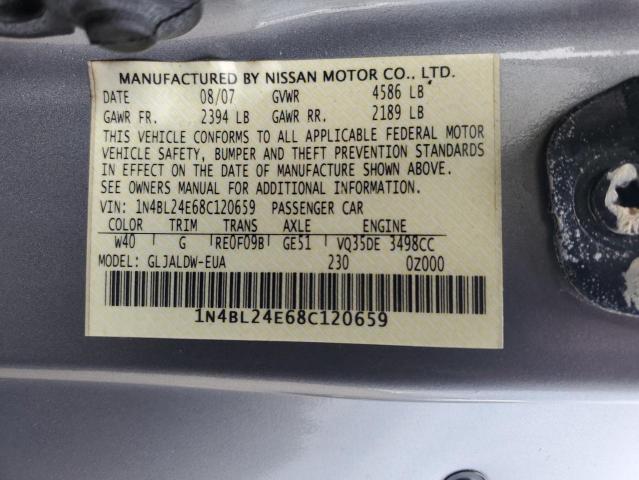 1N4BL24E68C120659 - 2008 NISSAN ALTIMA 3.5SE TEAL photo 13