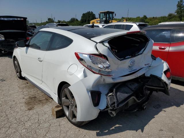 KMHTC6AE7EU197150 - 2014 HYUNDAI VELOSTER TURBO WHITE photo 2