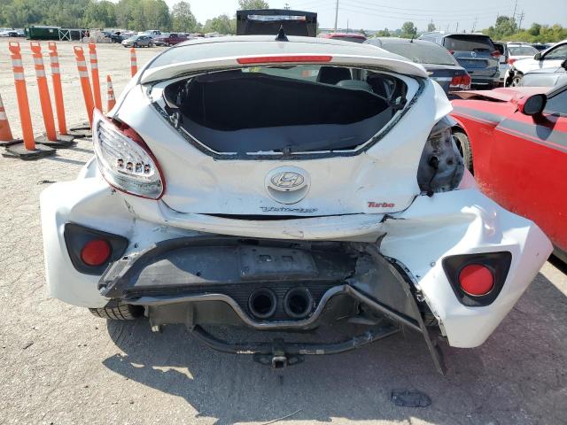 KMHTC6AE7EU197150 - 2014 HYUNDAI VELOSTER TURBO WHITE photo 6