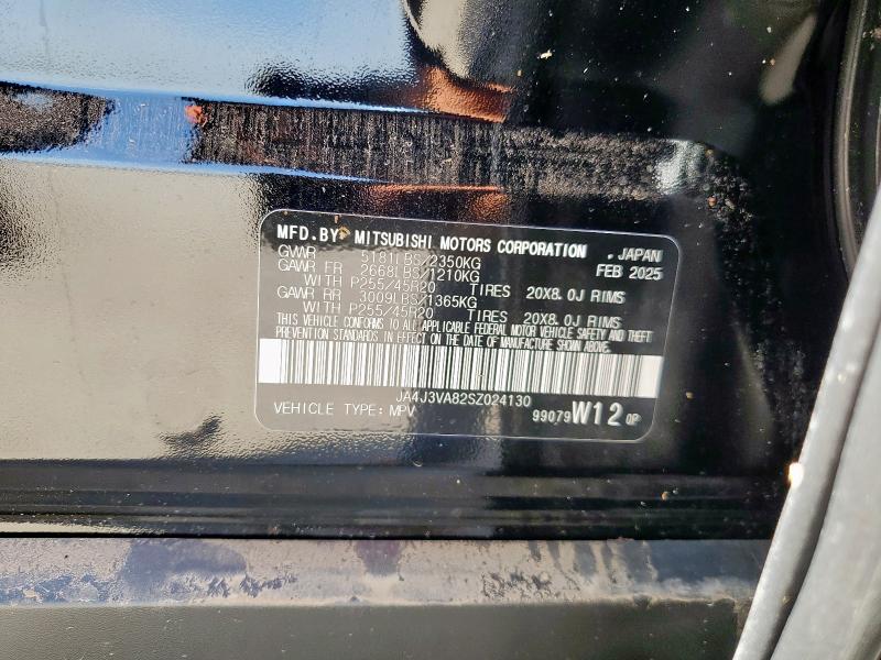 JA4J3VA82SZ024130 - 2025 MITSUBISHI OUTLANDER SE BLACK photo 13