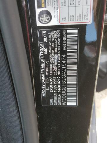 WDDUG8FB2GA215474 - 2016 MERCEDES-BENZ S 550 4MATIC BLACK photo 12