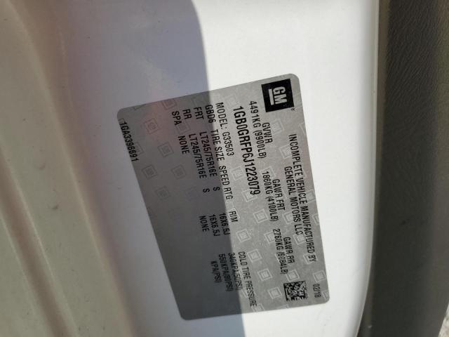 1GB0GRFP6J1223079 - 2018 CHEVROLET EXPRESS G3 白色 照片 13