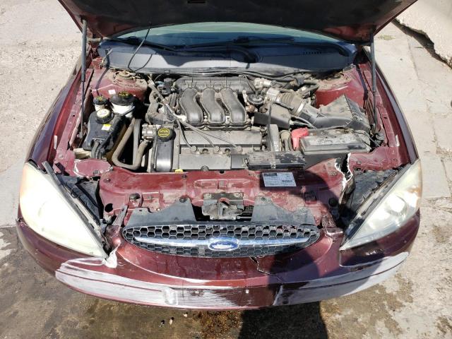 1FAHP56S01A275065 - 2001 FORD TAURUS SEL MAROON photo 11