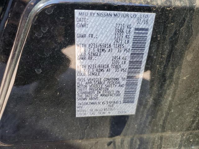 5N1DR2MNXJC639961 - 2018 NISSAN PATHFINDER S BLACK photo 13