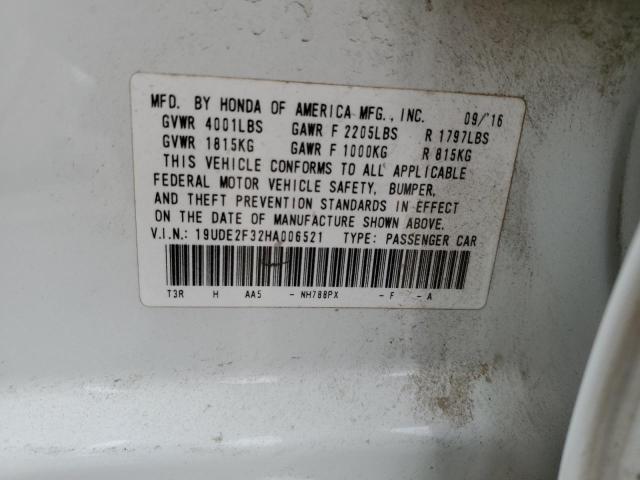 19UDE2F32HA006521 - 2017 ACURA ILX BASE WATCH PLUS WHITE photo 12