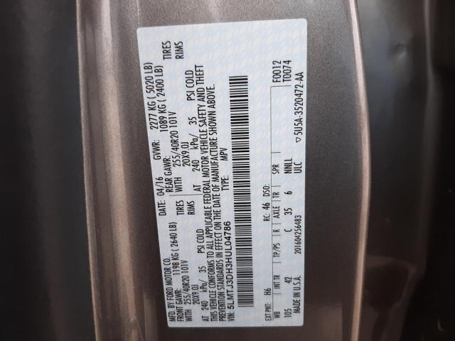 5LMTJ3DH3HUL04786 - 2017 LINCOLN MKC RESERVE GRAY photo 13