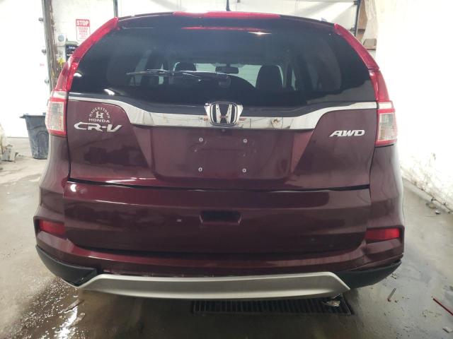 2HKRM4H77FH623115 - 2015 HONDA CR-V EXL BURGUNDY photo 6