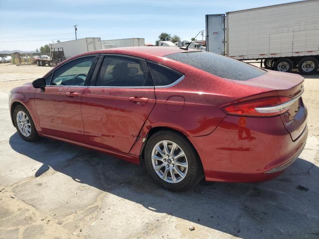 3FA6P0G79HR399386 - 2017 FORD FUSION S MAROON photo 2