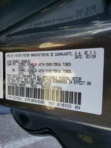 3TYRX5GN8LT000951 - 2020 TOYOTA TACOMA ACCESS CAB ნაცრისფერი ფოტო 13