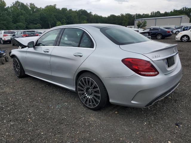 55SWF4KB3FU062449 - 2015 MERCEDES-BENZ C 300 4MATIC SILVER photo 2