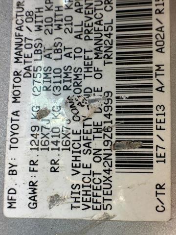 5TEUX42N19Z614999 - 2009 TOYOTA TACOMA ACCESS CAB ნაცრისფერი ფოტო 10