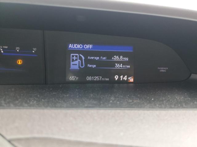 19XFB2F93CE004593 - 2012 HONDA CIVIC EXL ლურჯი ფოტო 9