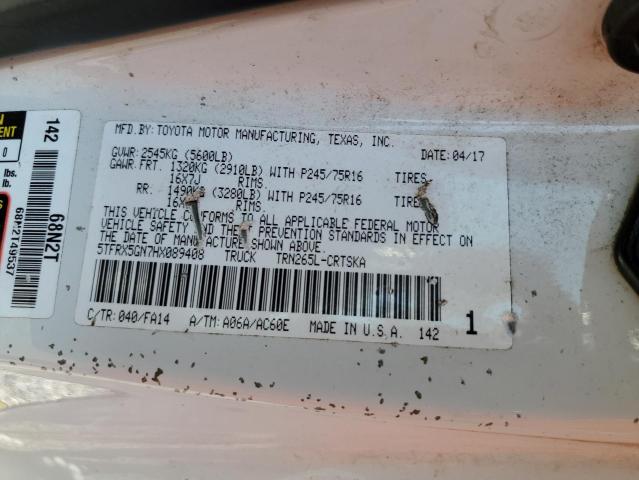 5TFRX5GN7HX089408 - 2017 TOYOTA TACOMA ACCESS CAB Ақ фото 13