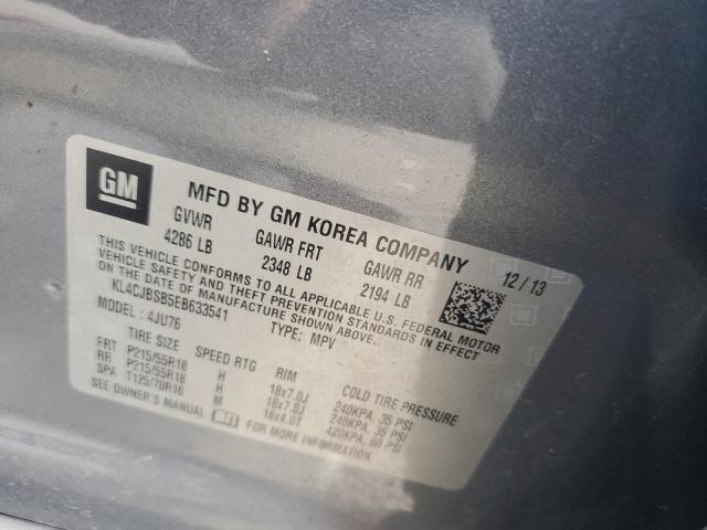 KL4CJBSB5EB633541 - 2014 BUICK ENCORE CONVENIENCE 灰色 照片 12