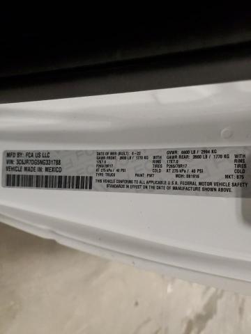 3C6JR7DG5NG331788 - 2022 RAM 1500 CLASSIC TRADESMAN თეთრი ფოტო 12