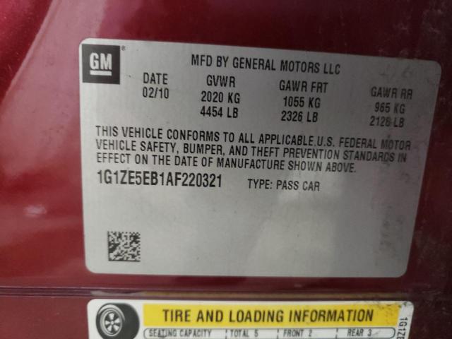 1G1ZE5EB1AF220321 - 2010 CHEVROLET MALIBU LTZ 红色 照片 13