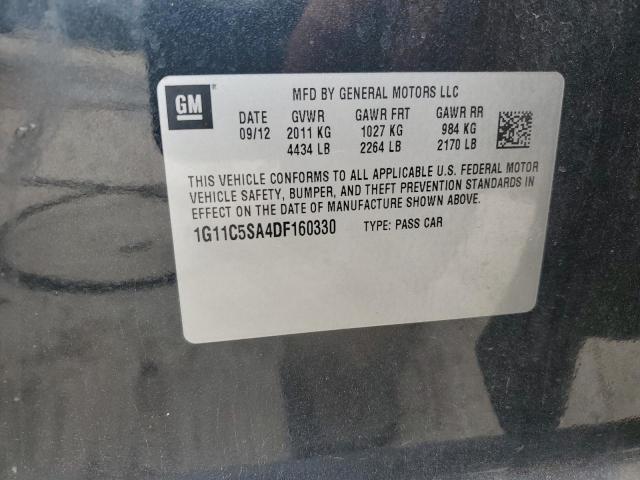 1G11C5SA4DF160330 - 2013 CHEVROLET MALIBU 1LT BLACK photo 12